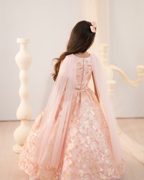 Pre-Order: Pink Jacquard Lehenga set