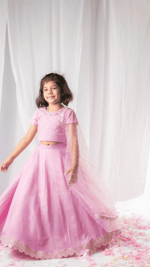 Pre-Order: Lilac Chikankari Ghaghra with Dupatta