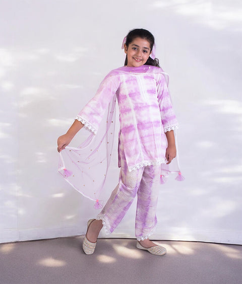 Pre-Order: Lilac Tie & Dye Kurti with Pant