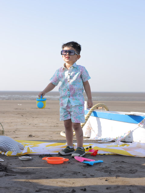 Pre-Order: Enlightened Tigers Printed Pure Linen  Premium Co-ords