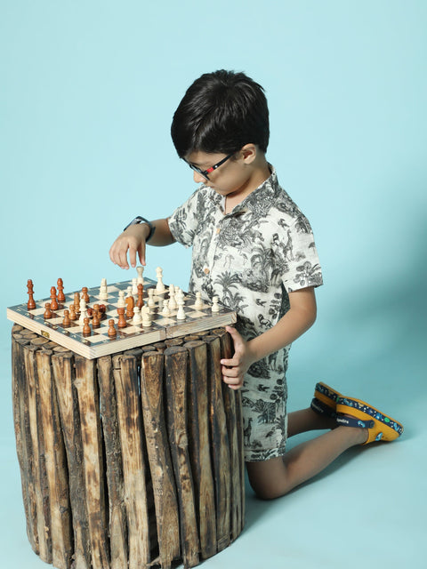 Pre-Order: Wildlife Printed Pure Linen  Premium Co-ords