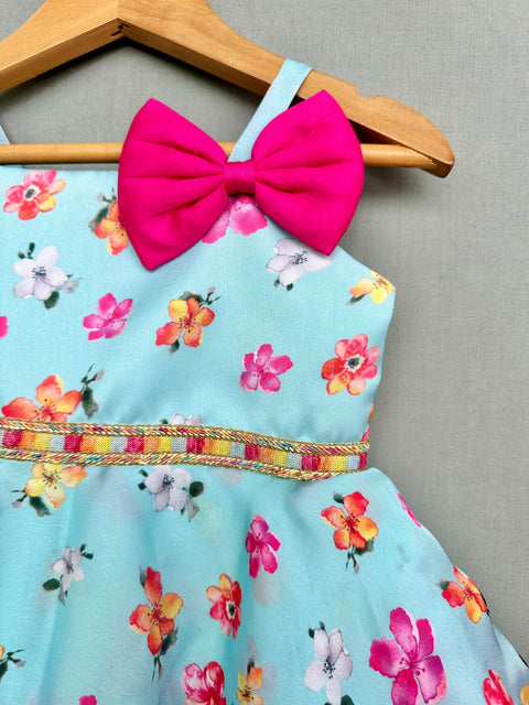 Pre-Order: Floral 2 layer Peplum Top with Palazzo