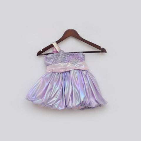 Pre Order: Purple Metallic Frock