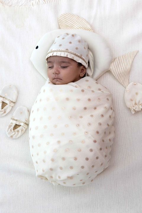 Unisex Cotton Viscose Na Combo Set - Cream