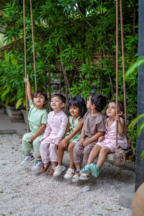 Pre-Order: Kurta Styled Pure Linen  Premium Co-ords - Pink