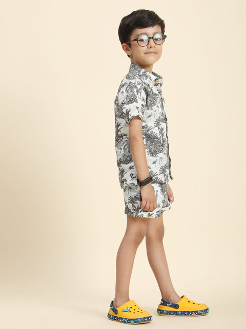 Pre-Order: Wildlife Printed Pure Linen  Premium Co-ords