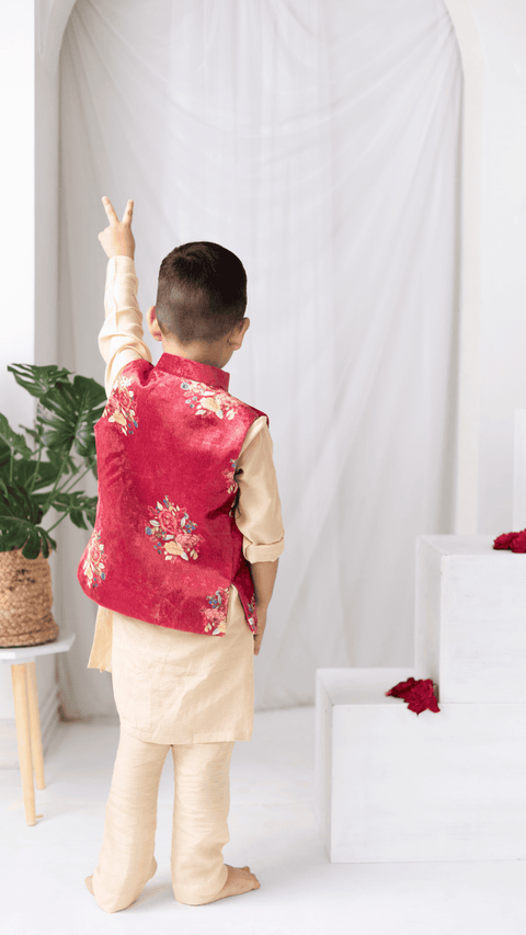 Pre-Order: RED FLORAL JACKET SET