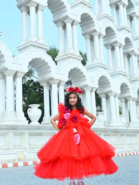 Pre-Order: Red Flower Gown