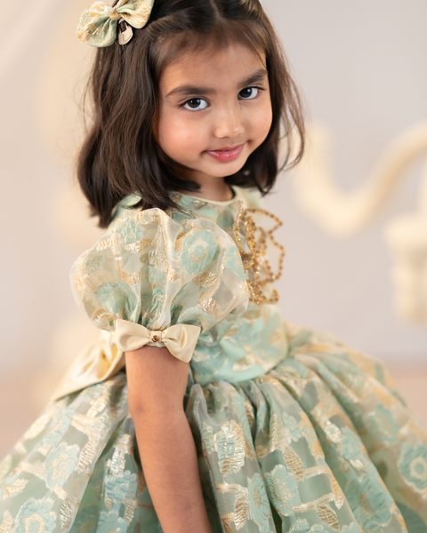 Pre-Order: Regal Jacquard Flared Dress