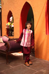 Pre Order: Maroon Tie and Dye Nehru Jacket with Kurta and Pant