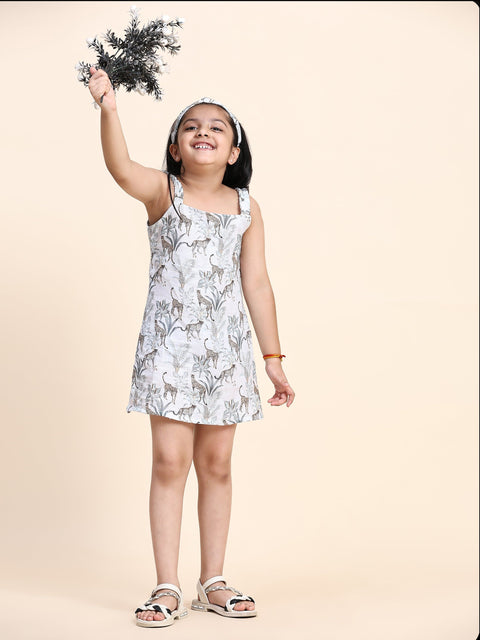 Pre-Order: Leopard Print Pure Linen Dress