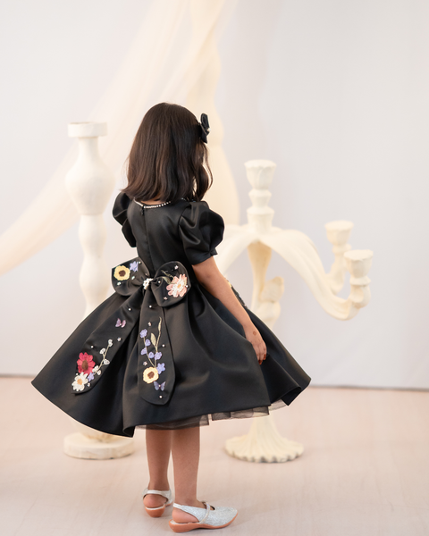 Pre-Order: Black Flora Dress