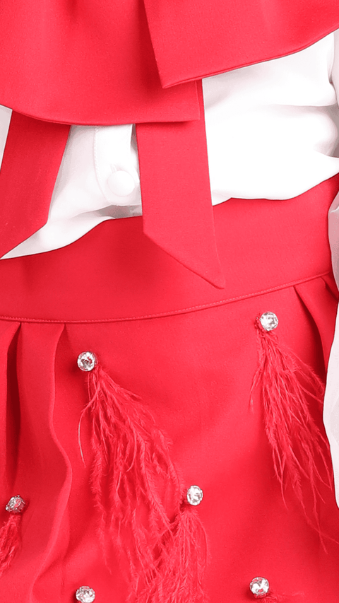 Pre-Order: 3 Piece With Fur Detailing On Skirt