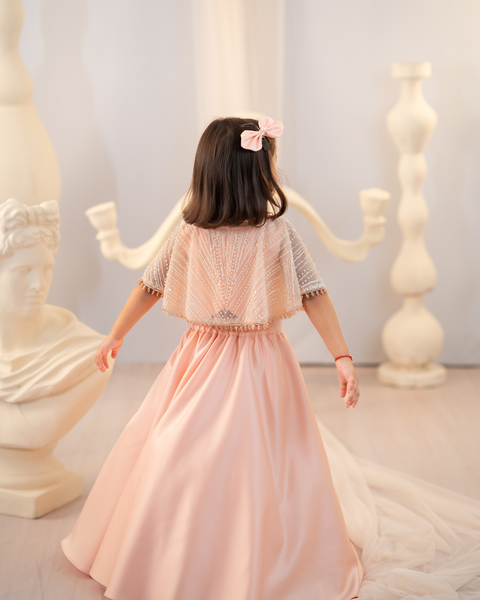 Pre-Order: Peach Cape Lehenga set