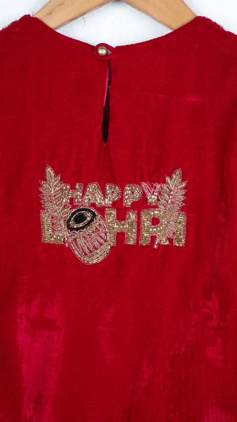 Pre-Order: Rani Pink Velvet Sharara Set