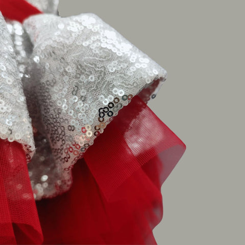 Pre-Order: Wonderland Sequence Dress with Embellished Bow