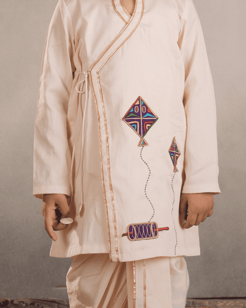 Pre-Order - WHITE KITE DHOTI SET