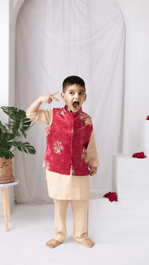 Pre-Order: RED FLORAL JACKET SET