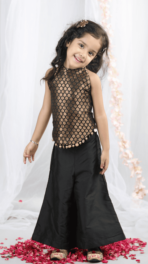 Pre-Order:Silk Top With Plazzo Pants