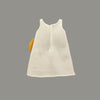 Pre-Order: DIisneyland Neoprene with White Sleeveless Dress with Yellow Taffeta Flower