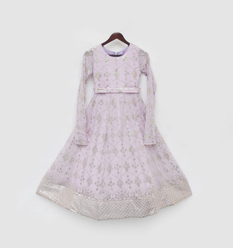 Pre Order: Lilac Embroidered Anarkali