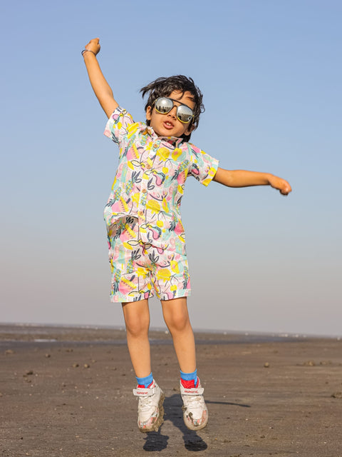 Pre-Order: Fruit and Punch Printed Pure Linen  Premium Co-ords