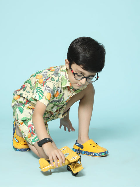 Pre-Order: African Forest Themed Printed Pure Linen  Premium Co-ords