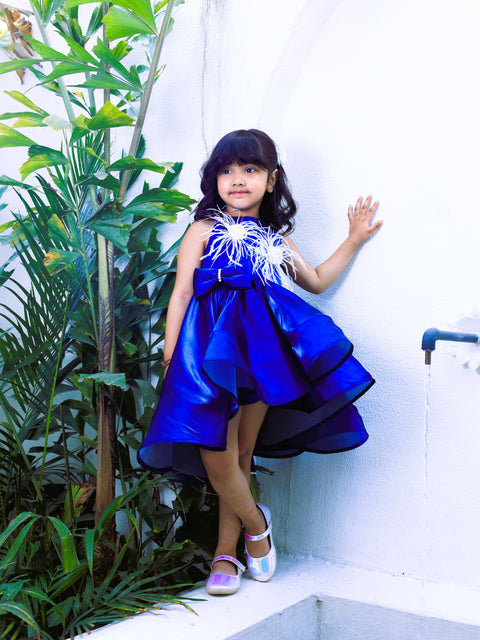 Pre-Order: Blue high low dress