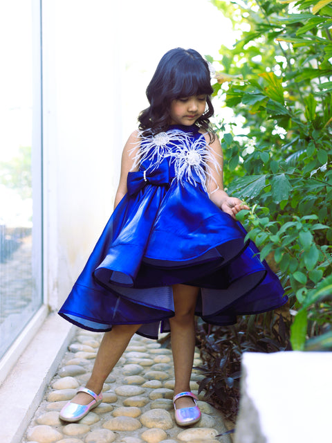 Pre-Order: Blue high low dress