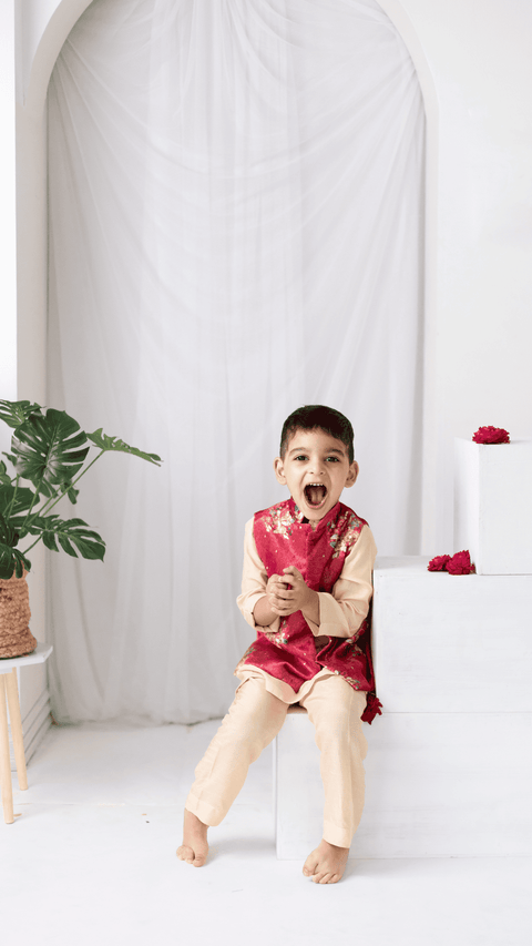 Pre-Order: RED FLORAL JACKET SET