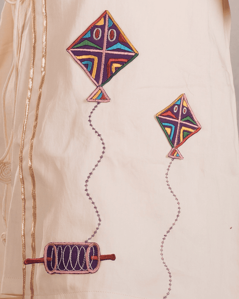 Pre-Order - WHITE KITE DHOTI SET