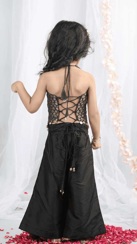 Pre-Order:Silk Top With Plazzo Pants