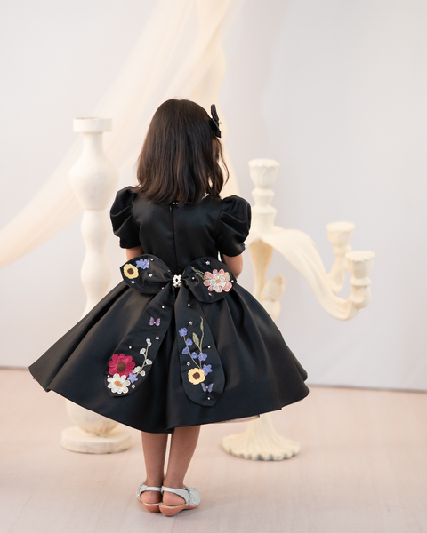 Pre-Order: Black Flora Dress