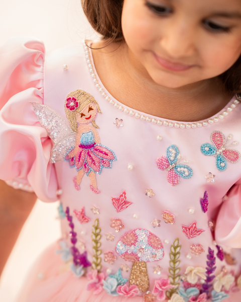 Pre-Order: Fairy Garden Dress With Butterfly wings