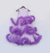 Pre Order: Purple Net Ruffel Gown