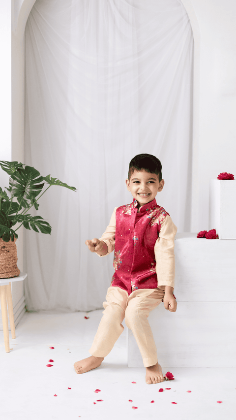 Pre-Order: RED FLORAL JACKET SET