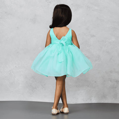 Pre-Order: Blue Mesh Organza Dress