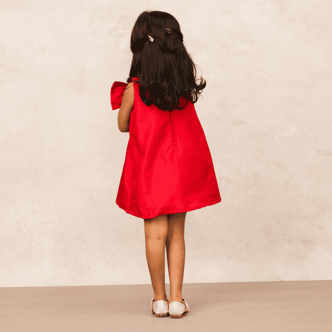 Pre-Order: Striking Red Taffeta Party Dress