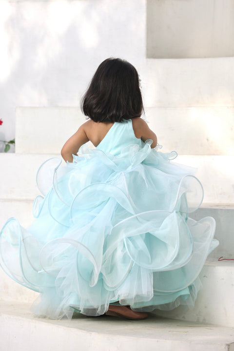 Pre Order: Powder Blue Layer Gown