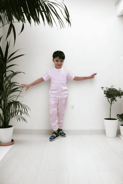 Pre-Order: Box Pleated Pure Linen  Premium Co-ords - Pink