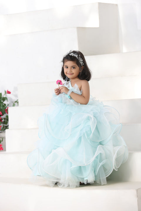 Pre Order: Powder Blue Layer Gown