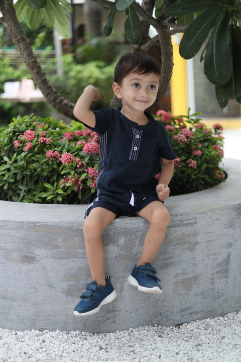 Pre-Order: Anchor Pocket Pure Linen  Premium Co-ords - Dark Blue