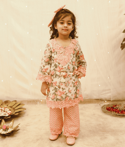 Pre Order: Rose Printed Suit Set