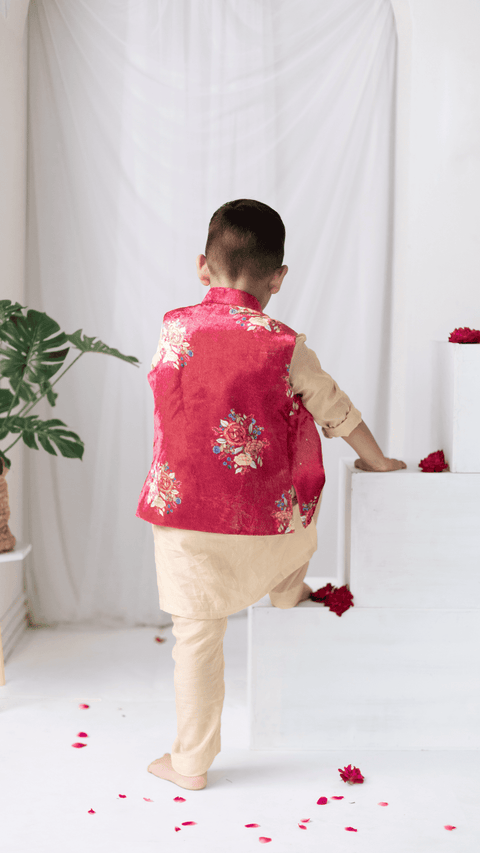 Pre-Order: RED FLORAL JACKET SET