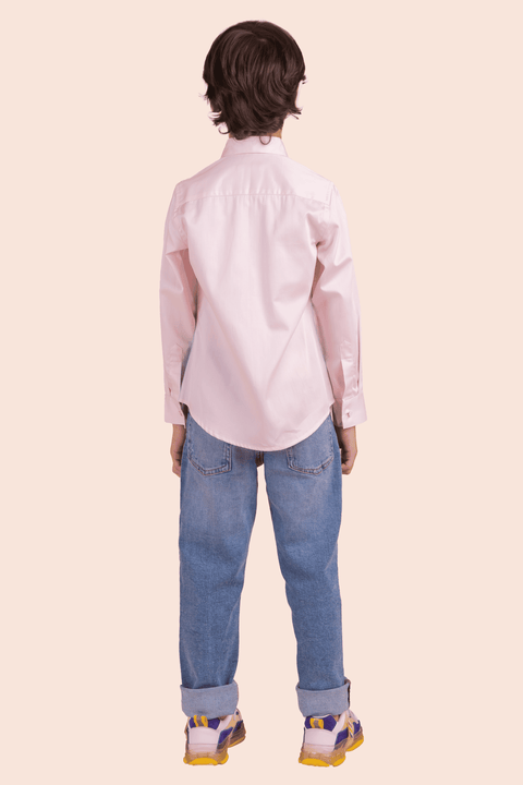 Pre-Order: Shirt with Wave Embroidery and Coloured Panelling