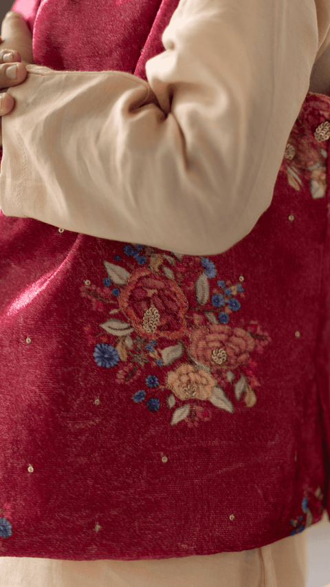 Pre-Order: RED FLORAL JACKET SET