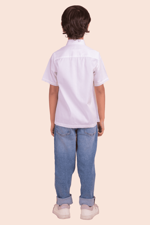 Pre-Order: Shirt with Ship Embroidery