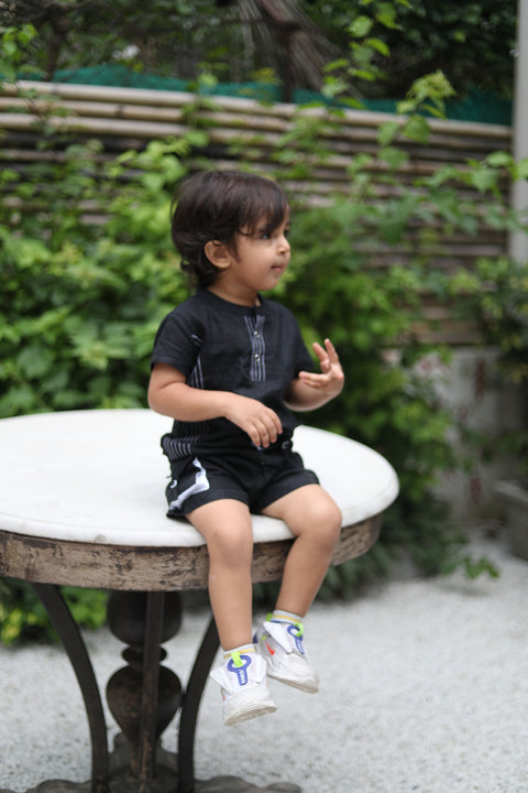 Pre-Order: Anchor Pocket Pure Linen  Premium Co-ords - Black