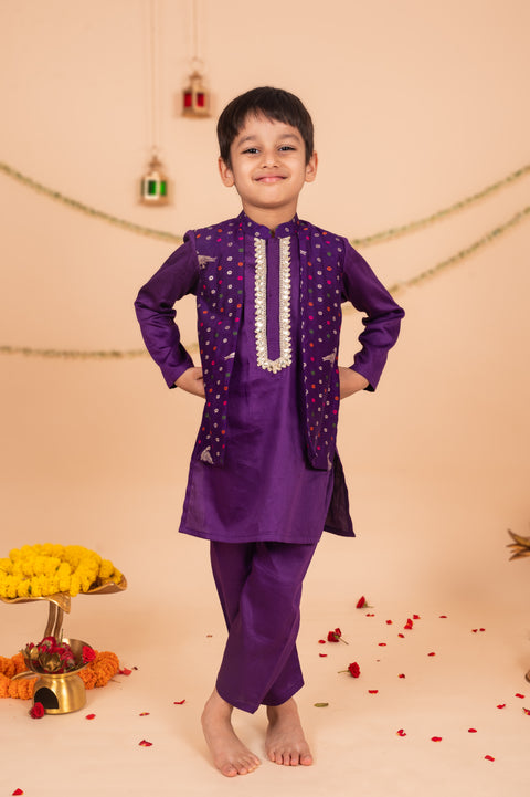 Pre-Order: Parrot Jacket Kurta Set