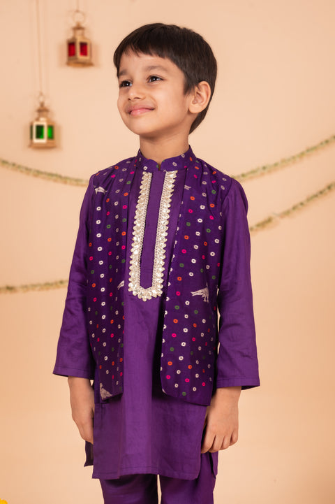 Pre-Order: Parrot Jacket Kurta Set